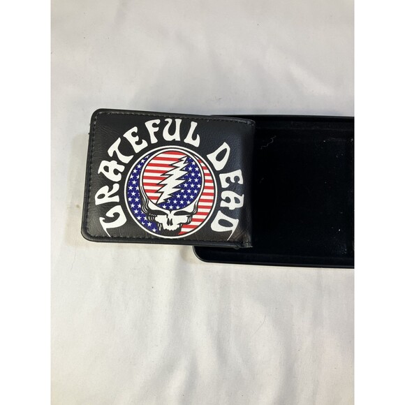NWT GRATEFUL DEAD Steal Your Face Vegan Leather Mens Bi-Fold Wallet - Picture 3 of 4